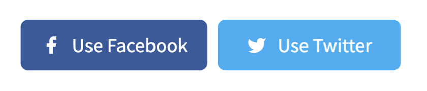 Gravity social sign-on component
